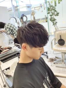 メンズ前下がりマッシュ - HEARTS hair's五日市店掲載