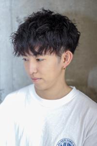 束感　波巻きパーマ　ツーブロックマッシュ　スパイラル - MEN'S SALON alfRed 平針店掲載