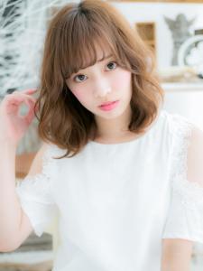 くせ毛風ココアブラウン斜めバング抜け感ロブ　ニュアンスカラー - mod's hair【モッズヘア】越谷/越谷西口店掲載