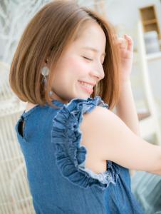 インナーカラー切りっぱなしぱっつんロブ　アッシュオリーブ - mod's hair【モッズヘア】越谷/越谷西口店掲載