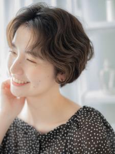 かきあげ前髪センターパート小顔ボブパーマ　マッシュパーマ - mod's hair【モッズヘア】上尾/上尾西口店掲載