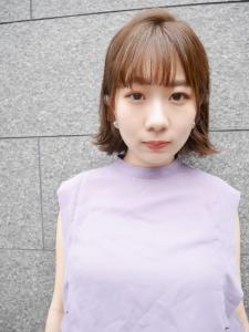 耳掛けショートボブ/ピンクベージュ【有海一生】髪質改善/前髪 - shushu    organic & hair掲載