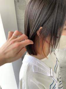 【天神】インナーカラー/オレンジ/ミディアムボブ☆山之内 - SARA BEAUTY×LIFESTYLE掲載