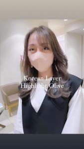 ミルクティーハイライト　韓国風レイヤーカット - marju銀座掲載