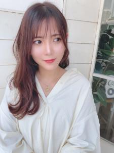 大人女性に合うロングのヨシンモリ巻きバイオレットブラウン