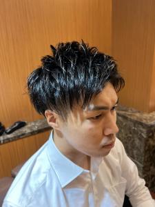 ビジネス七三ツーブロックショート - ヘアーモードキクチ 銀座店掲載