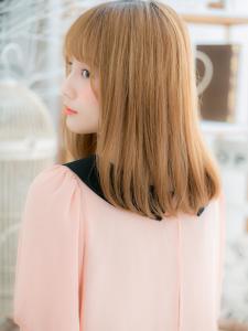 3Dカラー斜めバングナチュラル透け感ミディ　ハイトーンカラー - mod's hair【モッズヘア】越谷/越谷西口店掲載