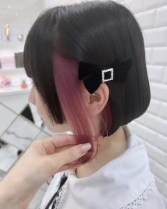 内巻きボブ×インナーピンク＊rina＊ - Lilme掲載