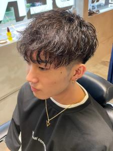 マッシュパーマ　ツイストスパイラル　ツーブロック - 完全個室 THIS IS BARBER 3rd掲載
