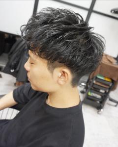 メンズ無造作パーマスタイル - hair teria ryu 大塚掲載