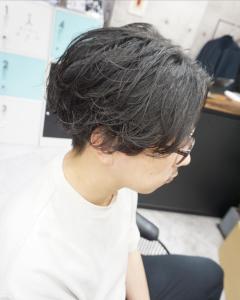 メンズ無造作パーマスタイル - hair teria ryu 大塚掲載