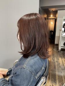 ピンクラベージュカラー・ミディアムロブ - hair＆make egerie掲載