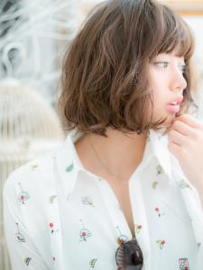 大人かわいいバレイヤージュ小顔外ハネボブ　ボブパーマ - mod's hair【モッズヘア】越谷/越谷西口店掲載