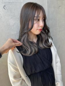 前髪　マルチボブ　ピンクベージュ　インナーグレージュ　ウルフ - ARCANA 明治神宮前 表参道 原宿掲載