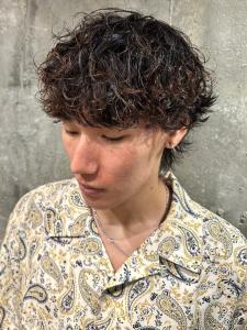 束感 　スパイラルパーマ 　ソフトウルフ - MEN'S SALON alfRed 瑞穂店掲載