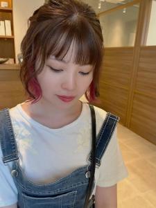 インナーカラーチェリーピンク - 半個室型美容室 Sourire 箱崎店掲載