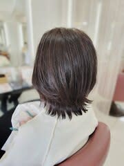 20代30代大人可愛い★小顔ボブ丸みショートウルフカット - QUALIS 赤塚店掲載