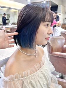 イヤリングカラー　ブルー　ネイビー【横浜】 - Neolive aim 横浜店掲載
