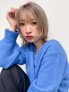 顔周りレイヤー　ミルクティーベージュ　ショートウルフ - Ai WilL掲載