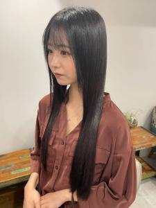 髪質改善　縮毛矯正　ストレート　ダークブラウン - CAPA  central 天神・大名店掲載