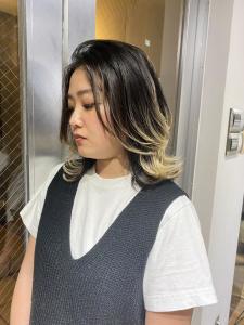 前髪　マルチボブ　ピンクベージュ　インナーグレージュ　ウルフ - ARCANA 明治神宮前 表参道 原宿掲載