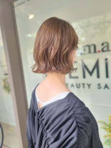 ショートボブ×ミルクティーカラー - e.m.a PREMIUM BEAUTY SALON掲載