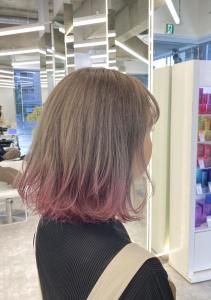 【 MIKU 】毛先ペールピンク×ベージュカラー - Brown掲載