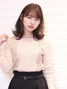 シースルーバングで艶ピンク - noa -hair relax- 【ノア】掲載