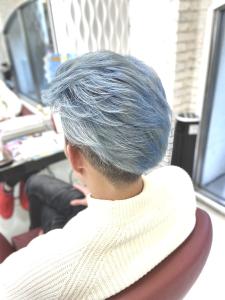 10代20代/ケアブリーチ/ブルーアッシュ/ホワイト/ネープ - QUALIS 赤塚店掲載