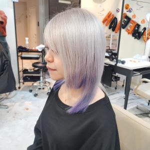ホワイトシルバー×パープルエンドカラー - Fave掲載