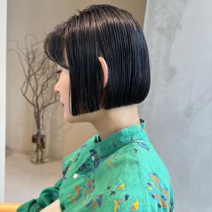 【近藤真帆】ミニボブ×ブルーブラック　イルミナカラー - NERO HAIRSALON NAVY掲載