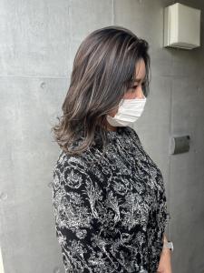 前髪　マルチボブ　ピンクベージュ　インナーグレージュ　ウルフ - ARCANA 明治神宮前 表参道 原宿掲載