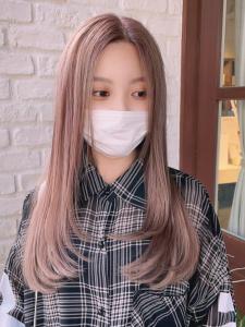 ミルクティーカラー　ストレートロング　艶髪 - Oggi 西新店掲載