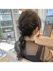 【パーティーアレンジ☆】ゆるふわ編みおろしヘア♪