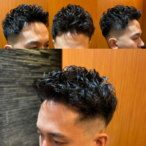 銀座　理容室　大人ナチュラルパーマスキンフェード - R de beaute掲載