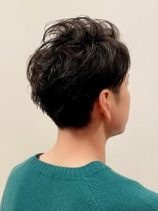 ナチュラル無造作ツイストパーマ×アップバングメンズショート - MENS SALON RUGGED 大野城店掲載