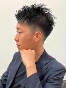 束感スパイラルパーマ×爽やかツーブロックメンズショート - MENS SALON RUGGED 大野城店掲載