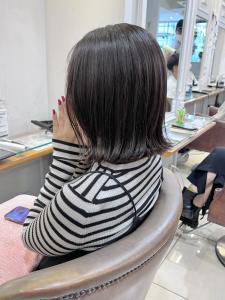 切りっぱなしボブレイヤーオリーブベージュ【横浜】 - Neolive aim 横浜店掲載