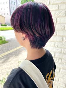 10代20代大人かわいいラベンダーカラー×小顔ショート - Oggi 西新店掲載
