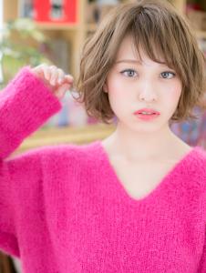 インナーカラー斜めバングくせ毛風小顔ボブ　ボブパーマ - COVER HAIR & SPA bliss【カバーヘア アンド スパ ブリス】浦和/浦和西口店掲載