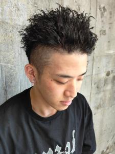ツーブロック　オールバック　ツイストスパイラルパーマ　黒髪 - MEN'S SALON alfRed 平針店掲載