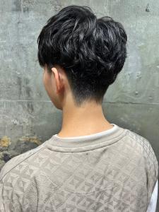 刈り上げ爽やか黒髪メンズショート×スパイラルパーマ - MEN'S SALON alfRed 瑞穂店掲載