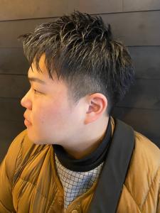 爽やか　束感　黒髪　ツーブロック　メンズショート - 完全個室 THIS IS BARBER 3rd掲載
