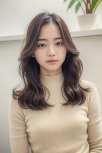 くびれヘアグレージュオルチャン小顔前髪2wayバングワンホン - Liberte 新宿掲載