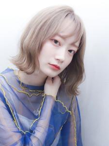 ミルクティーベージュ×外ハネボブ　前髪 - Menon 茨木店掲載