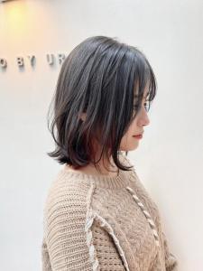 黒髪/グレーベージュ/レイヤーロング/前髪パーマ/仙台 - ブリーチ&トリートメント&ショート HETTU 仙台駅前店掲載