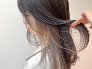 黒髪/グレーベージュ/レイヤーロング/前髪パーマ/仙台 - ブリーチ&トリートメント&ショート HETTU 仙台駅前店掲載