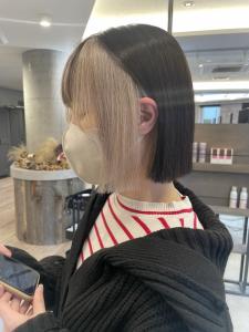 インナーカラー.ベージュ.ホワイト.前髪インナー.タッセルカ - Loob. TOKYO掲載