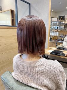 ハイライトにピンクベージュ - 半個室型美容室 Sourire 春日千歳町店掲載