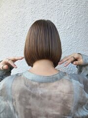 【零也】ぱつっとボブとグレージュカラー - STYLE 茅ヶ崎 smart salon掲載
